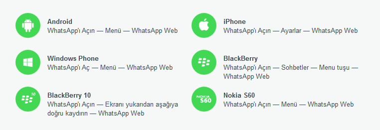 Cep Telefonu Servisi Whatsapp Web Seçenekleri